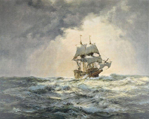 laclefdescoeurs:The Gallant Mayflower, Montague Dawson