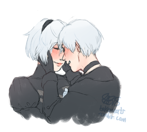 bakemeats - various 2B and 9S …. es for that meme!! i waited...