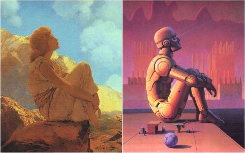 70sscifiart:Ralph McQuarrie cover art for Isaac Asimov’s ‘Robot...