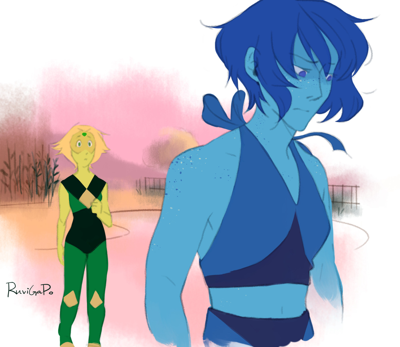 “ “I think we can win. I think you can win! Earth is our home now. Isn’t it worth fighting for? What do ya say, Lapis?” ” “I am not getting caught in the middle of another war.”