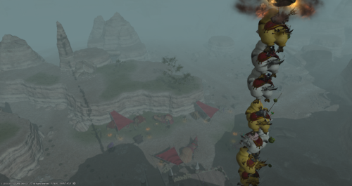 krimsonkate - Cactuar decided to make a giant Fat-Chocobo tower...