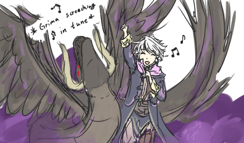 acloudylight - Lil’ Grima likes to screech sing.more lil Grima