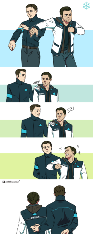 ecstaticasusual:RK900 and his human