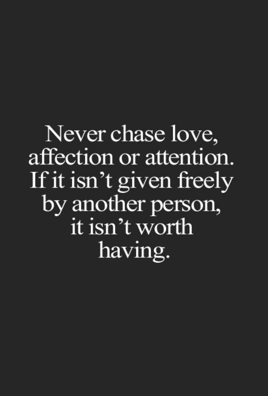 love fact love quotes true love quote for him love quote for her never chase love