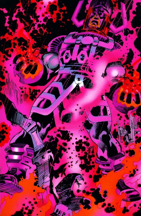 Galactus art by John Buscema and Bill Sienkiewicz.