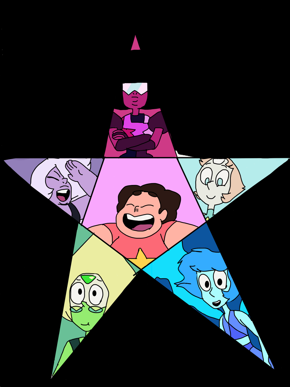 After i redrew the great diamond authority i decided to make a sign for the crystal gems so heres what I came up with!