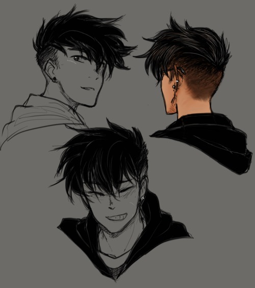 Anime Hairstyles Male Side View / Anime Face Side View Tutorial ((c