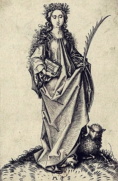 artgif - St. Agnes, Martin Schongauer