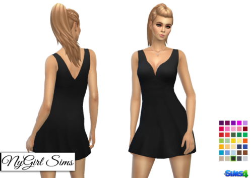 nygirlsims - V Back Tank Dress. A very simple and stylish...