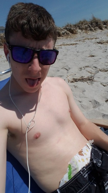 gbdl92 - diaperboyzachy - Beautiful day to sit at the beach in...