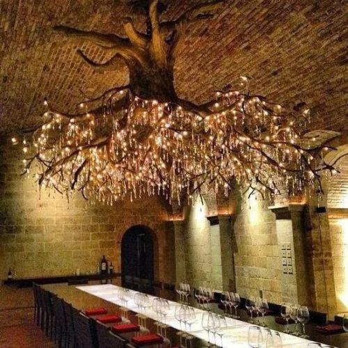 thedesignwalker - Tree chandelier at Hall Winery.