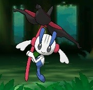 AZ's Floette, the Eternal Flower.  In addition to her unusual flower, this Floette is also shiny (note the purple body).