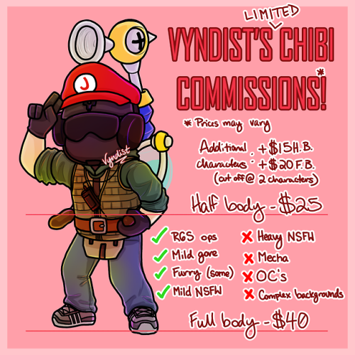 vyndraws - Hey I’m actually reopening limited commissions!! some...