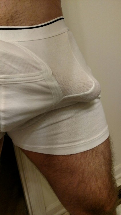 naughtysecrethusband - Modeling some white boxer briefs. Oh, and...