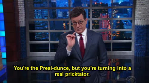 lejacquelope - Stephen Colbert utterly destroys TrumpThis anti...