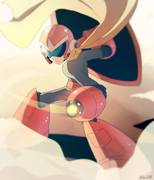 sessk0 - I drew a quick Proto Man/Blues…!!I’m very sorry for the...
