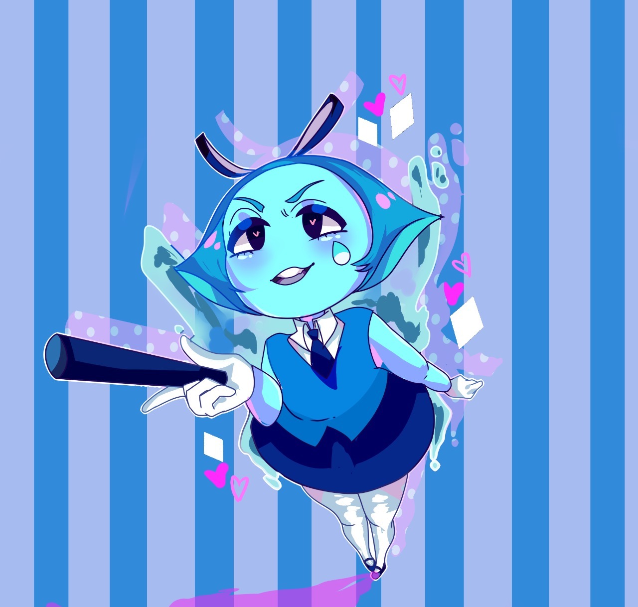 Old art of Aquamarine (Yeah, ik that her bow is her thingy I didn’t watch it at the tine..😂😂😂 watched it later tho)