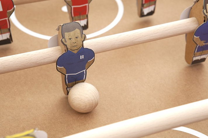 Foos… ball on the go Everyone likes foosball, but once you put a table down in one spot it’s never moving again. Kartoni found a solution to this, creating a cardboard foosball table that has the original dimensions of a pub table football (yes,...