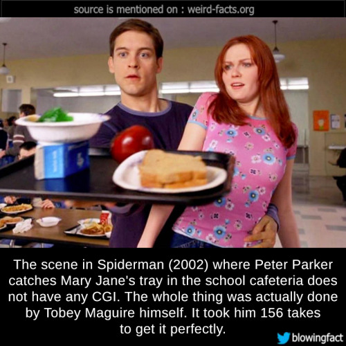 mindblowingfactz - The scene in Spiderman (2002) where Peter...