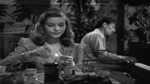 Smoking for Breakfast. Lauren Bacall.
To Have and Have Not (1944)