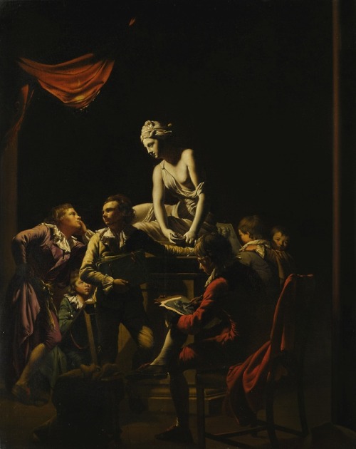 laclefdescoeurs - An Academy by Lamplight, Joseph Wright of...