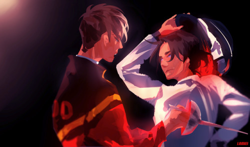 lnmei - Tim Drake and Jason Todd in fencing AU. Tim’s main...