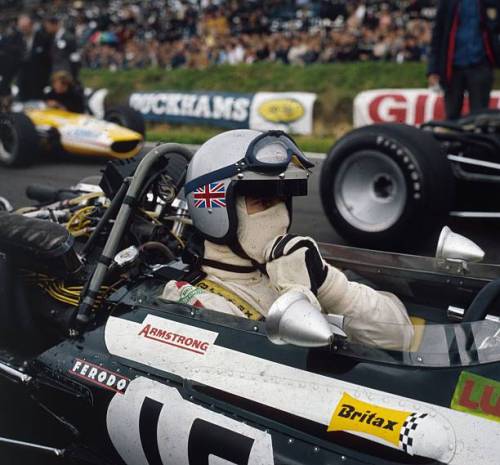 Vic Elford Cooper BRM British GP Brands Hatch 1968.