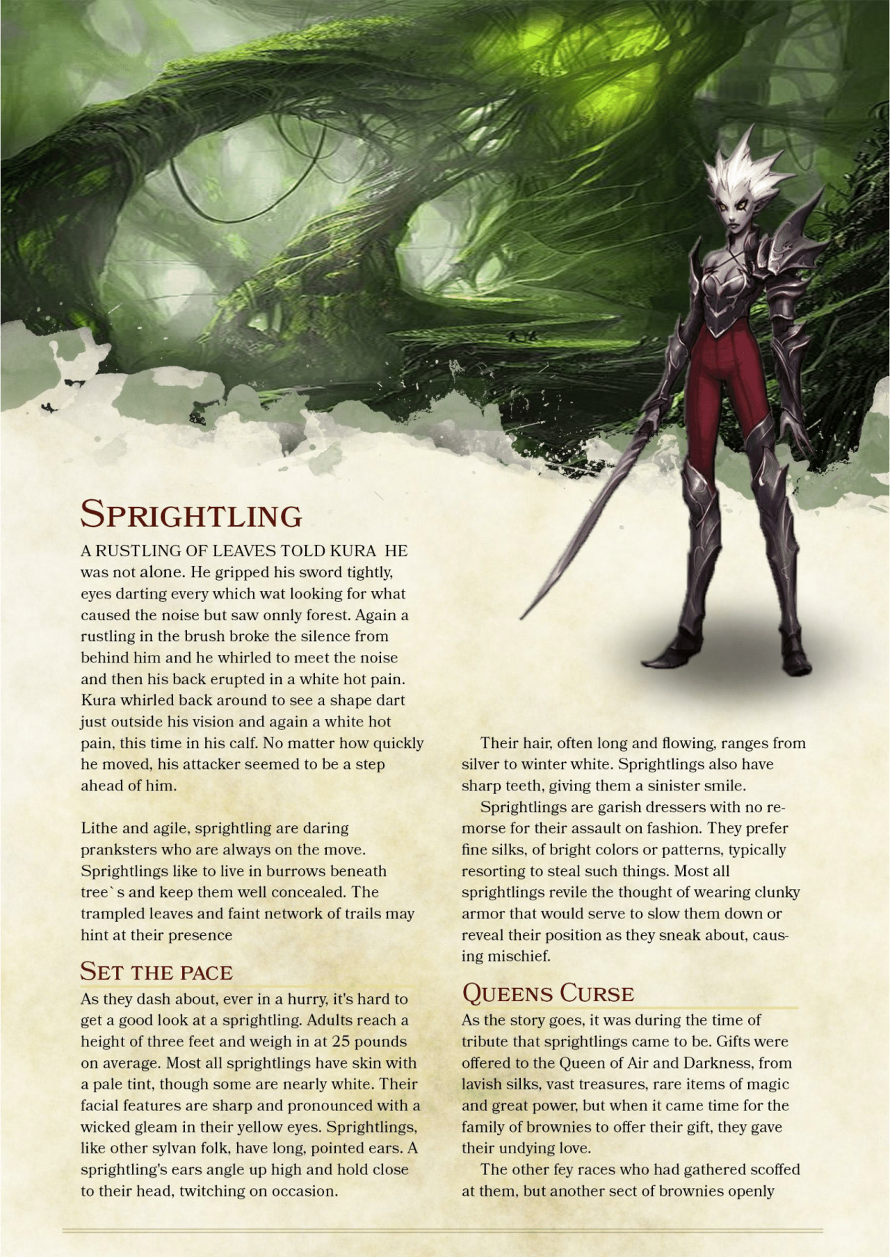 DnD 5e Homebrew — Sprightling Race by PoundTown00