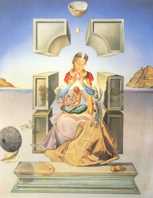 surrealism-love - The First Study for the Madonna of Port Lligat,...