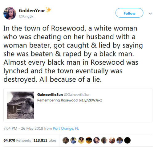 whyyoustabbedme:Sadly Rosewood was not the only black town that...