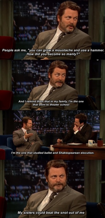 loloftheday:Nick Offerman on being manly
