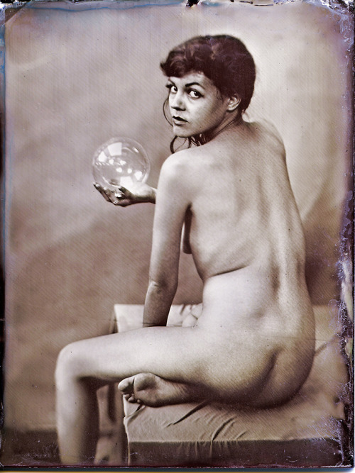 From the archives: Nicole Guibord, 2014. 5x7″ ambrotype on ruby...