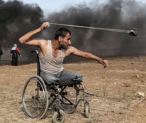 leila-khaled - Left - martyr Fadi Hassan Abu Salah; A disabled...