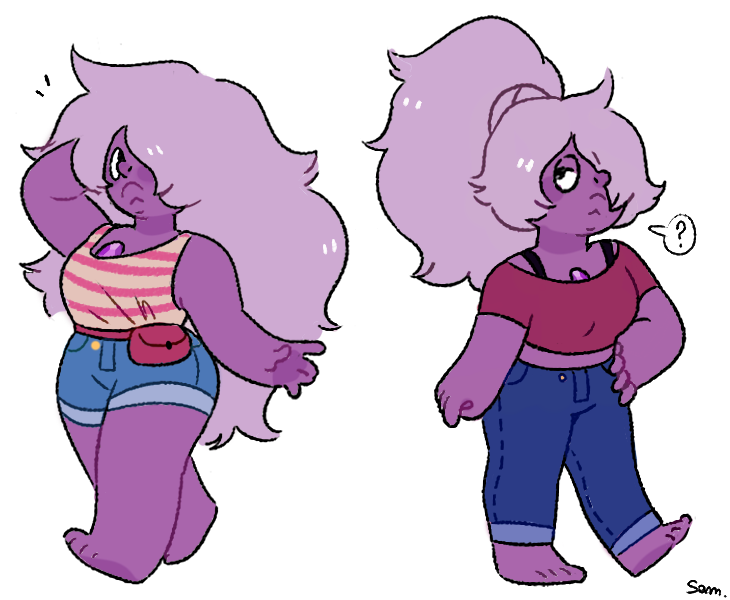 Amethyst in some casual outfit