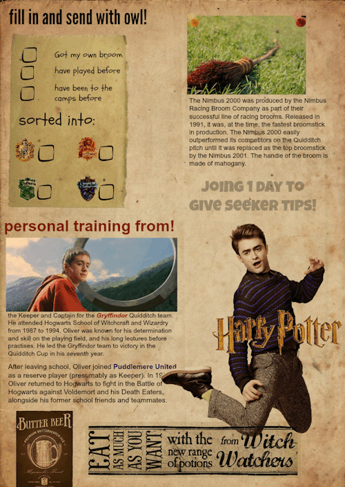 calumhisbutt - ↳ Oliver Wood’s Quidditch Ultimate Training...