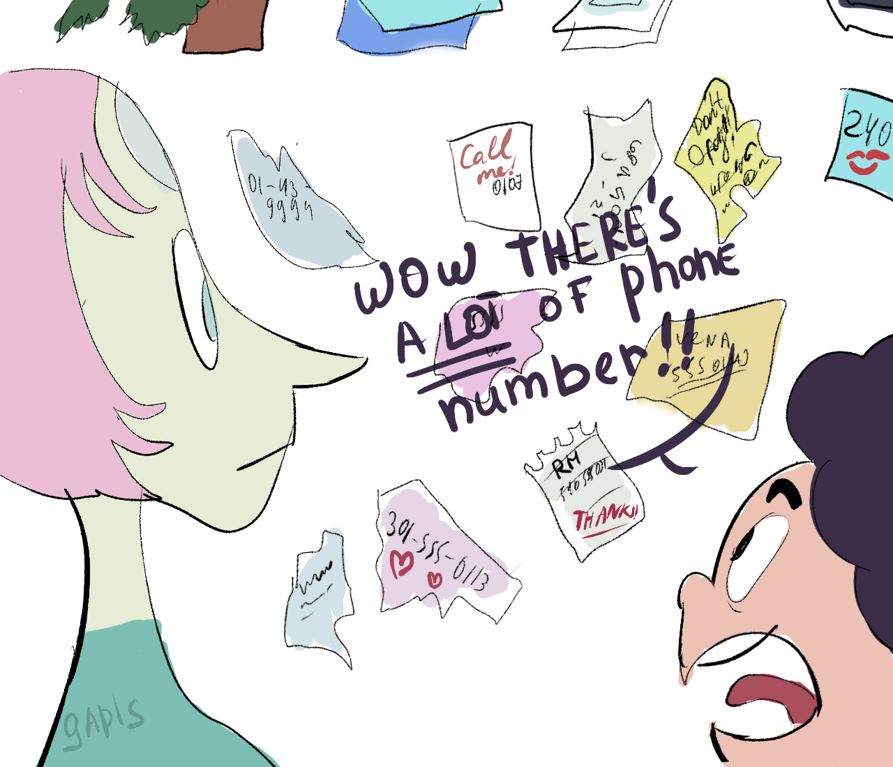 Did you notice how many phone numbers Pearl have??