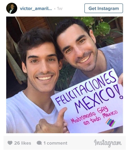 commongayboy - Mexico legalized same sex marriage too! #LoveWins