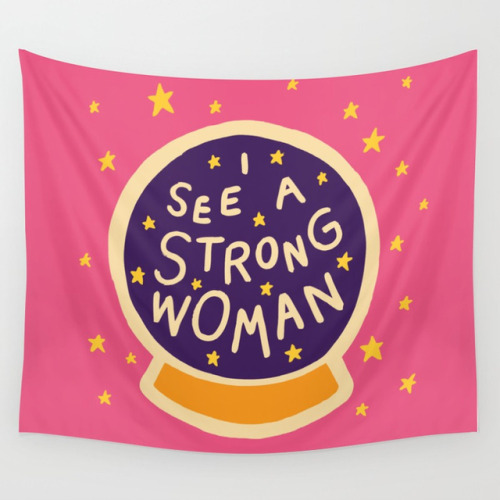 littlealienproducts - Strong Woman Tapestry byevannave