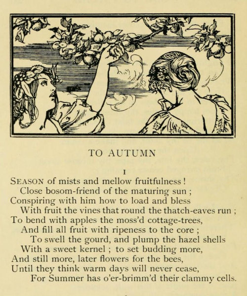 english-idylls - First verse of Ode to Autumn by John Keats...