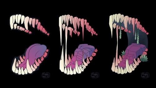 ilaac-art:mouth caves… or cave mouths?……teeth