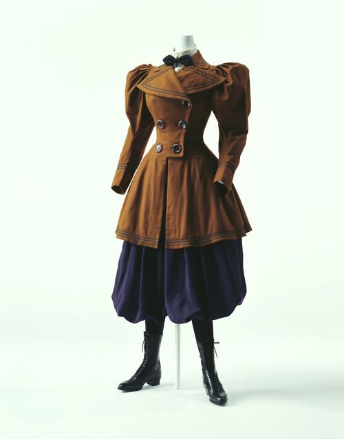 fashionologyextraordinaire - The 1890′sLady’s bicycling costume,...