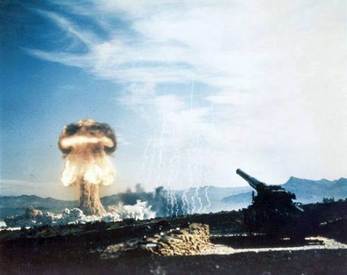 warhistoryonline - A 15 kiloton nuclear weapon detonates about 10...