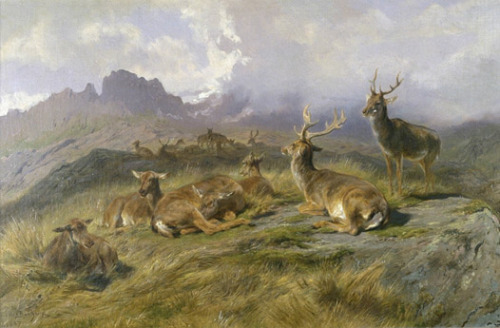 rosa-bonheur - Landscape with Deer, 1887, Rosa...