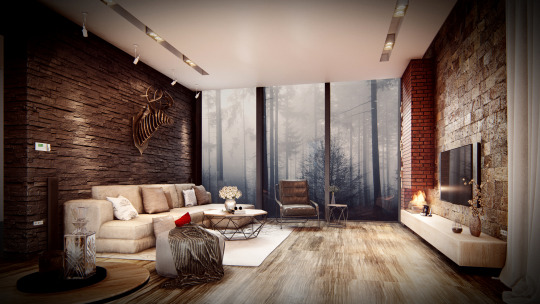 Realistic sitting room interior 3d design Vector Image