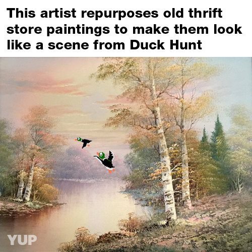 yup-that-exists - Repurposed Duck Hunt Paintings CHECK IT OUT - ...