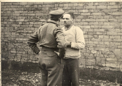 Image result for Rudolf Hoss is brought in front of an Allied interrogator