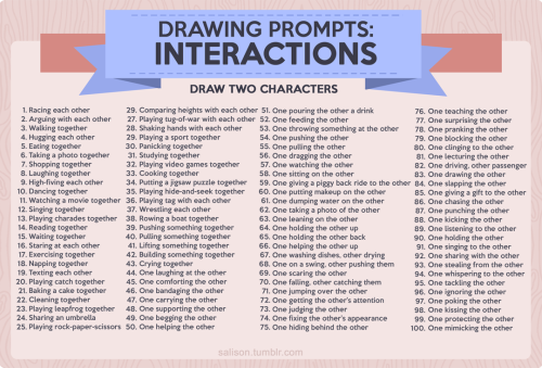 salison:100 character interaction ideas to help hone your posing...