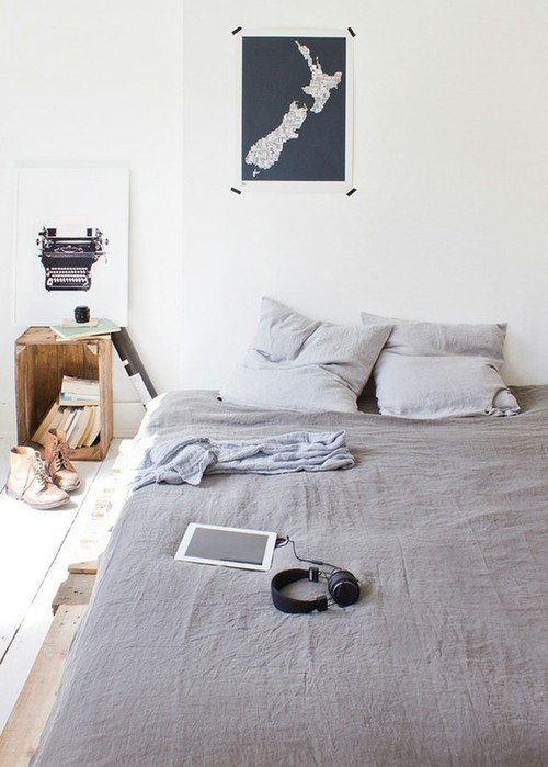 bed, bedroom, ipad, interior
