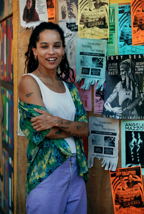 jessicahuangs:Zoë Kravitz on the set of “High Fidelity” in New...