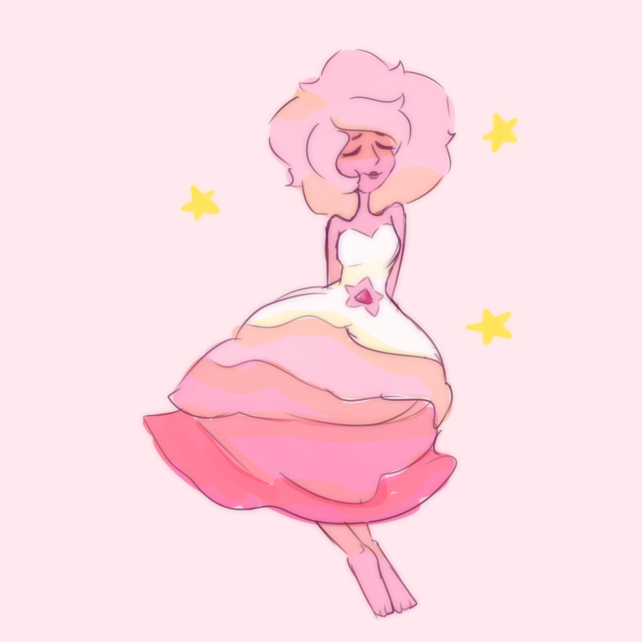 pink D as a warm up sketch
